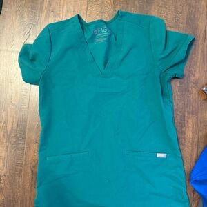 Figs Hunter green Scrub Top